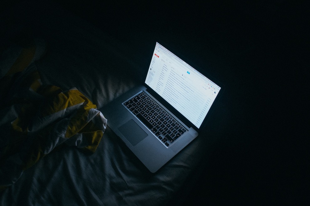 Laptop on Bed