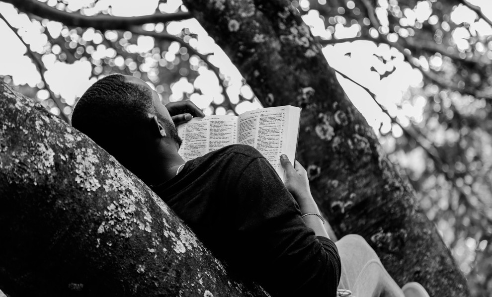 Man reading self-care