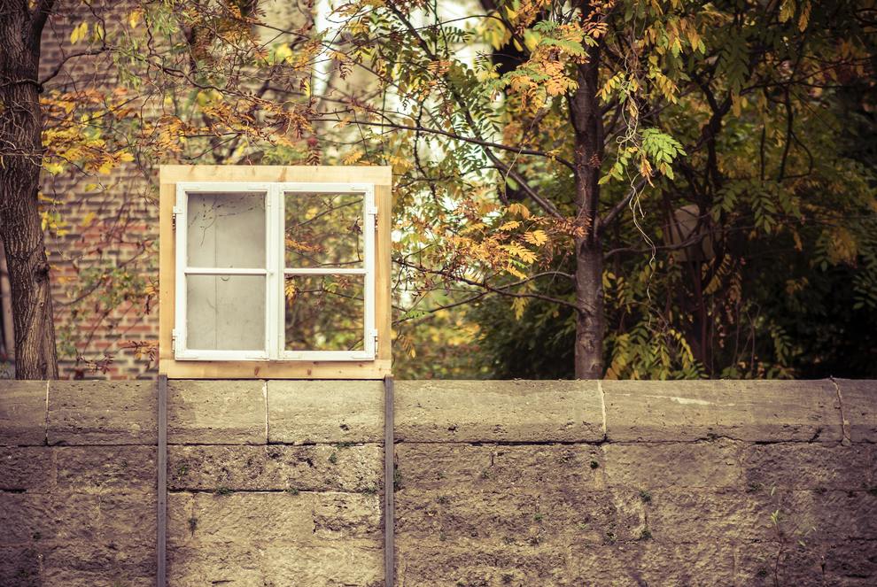 windows on garden wall