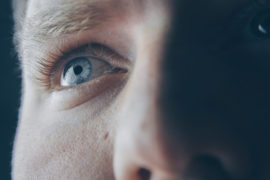 closeup of man's eye