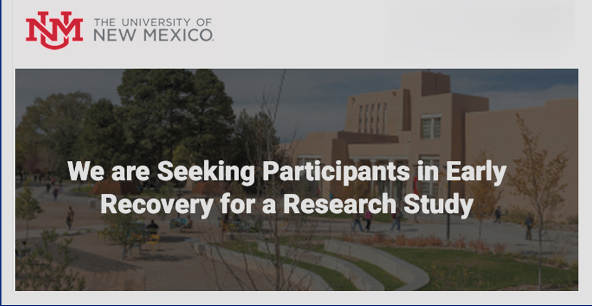 University of New Mexico Seeking Participants in Study of Social Connections and Recovery